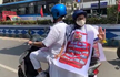 Mamata Banerjee rides pillion on electric scooter to protest fuel price hike